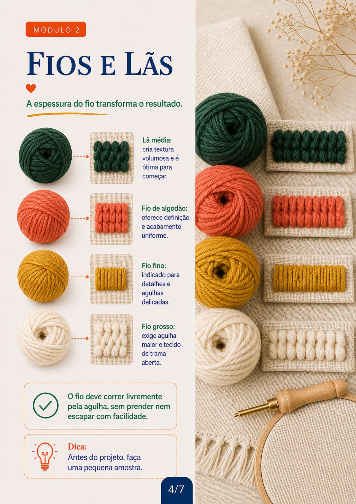 Modelo de punch needle decorativo
